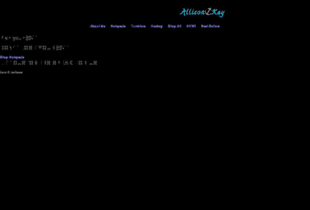 allison-kay.com shopify website screenshot