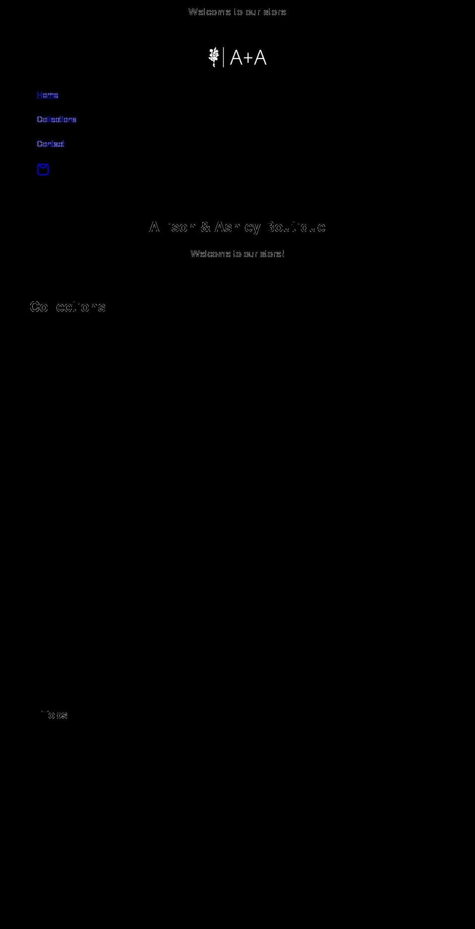 allisonashley.com shopify website screenshot
