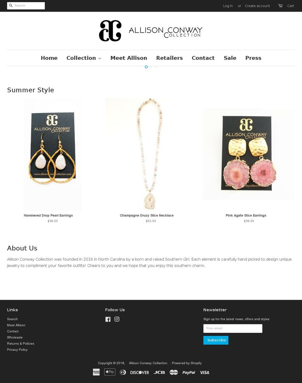 allisonconwaycollection.com — Shopify storefront screenshot