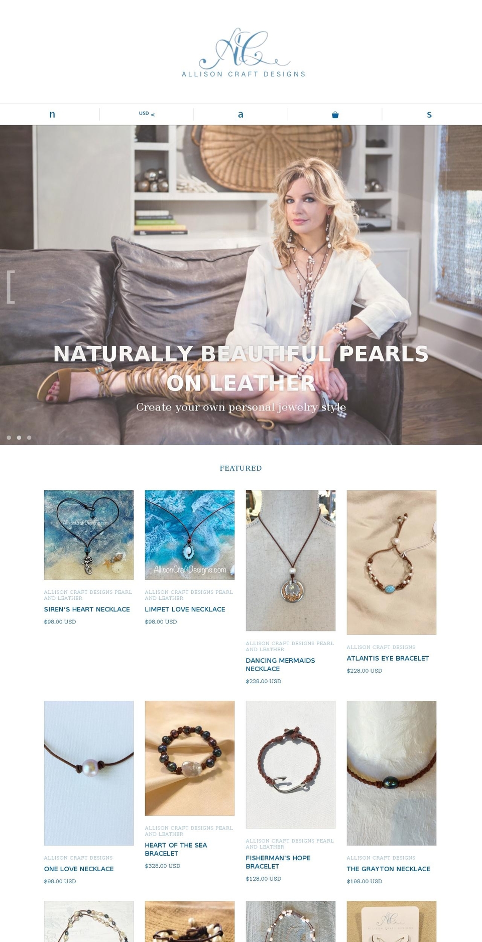 allisoncraft.info shopify website screenshot