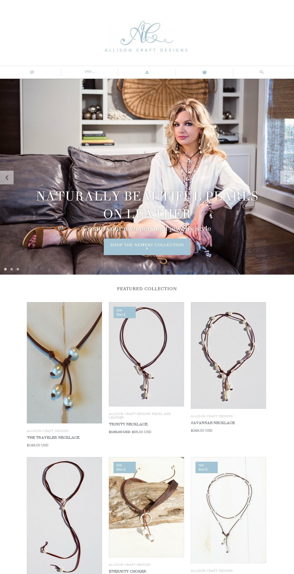 allisoncraftdesigns.net shopify website screenshot