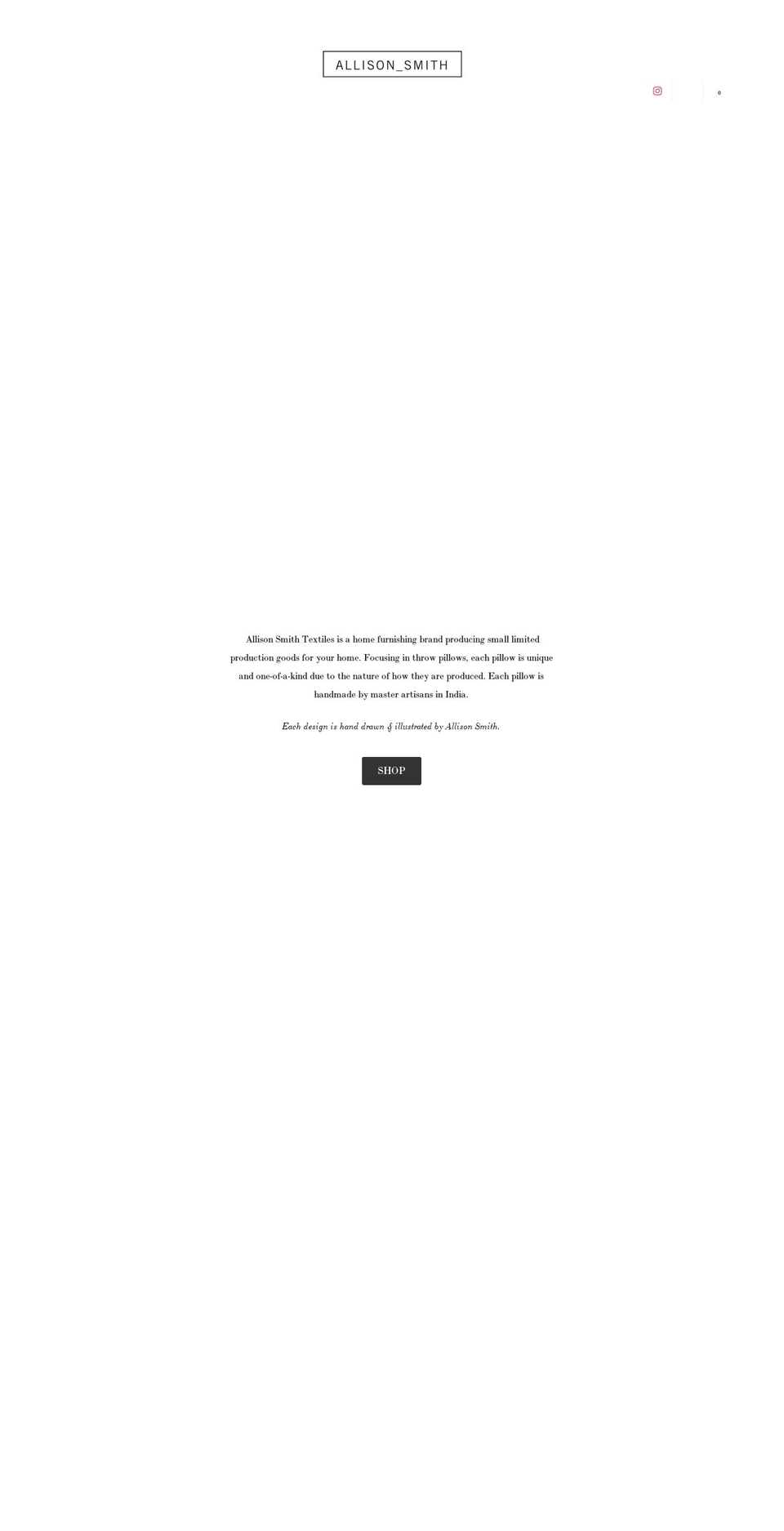allisonsmithtextiles.com — Shopify storefront screenshot