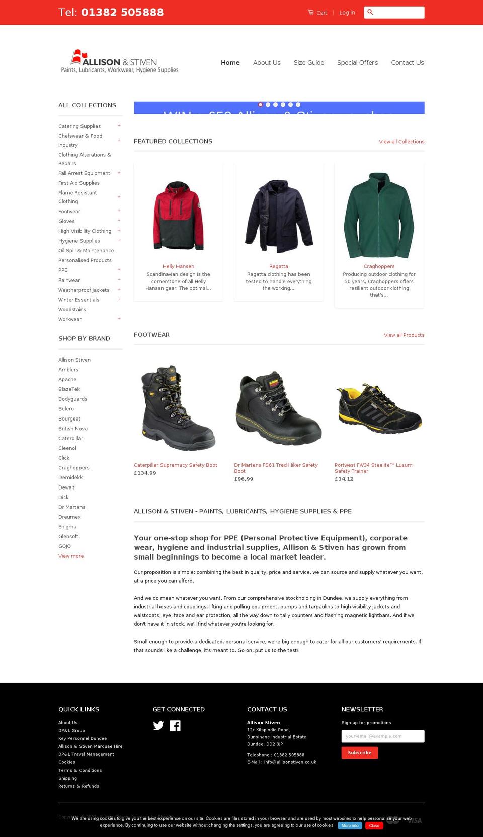 allisonstiven.com shopify website screenshot