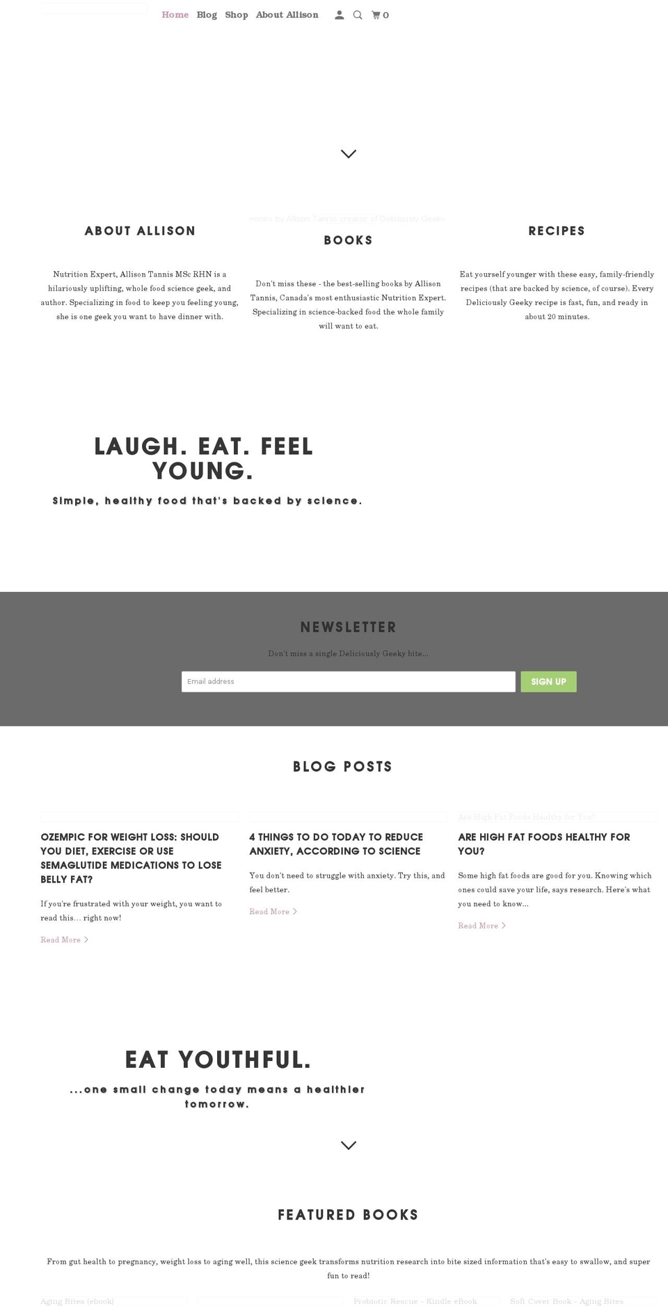 allisontannis.com shopify website screenshot