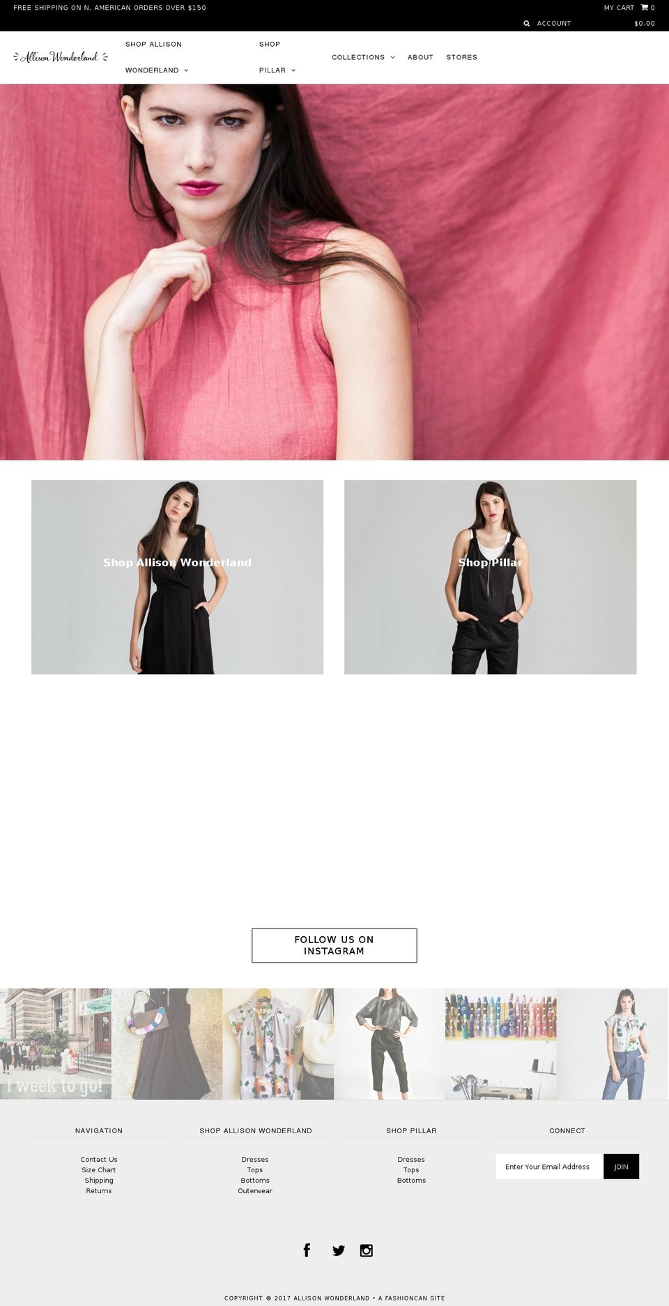 allisonwonderland.ca shopify website screenshot