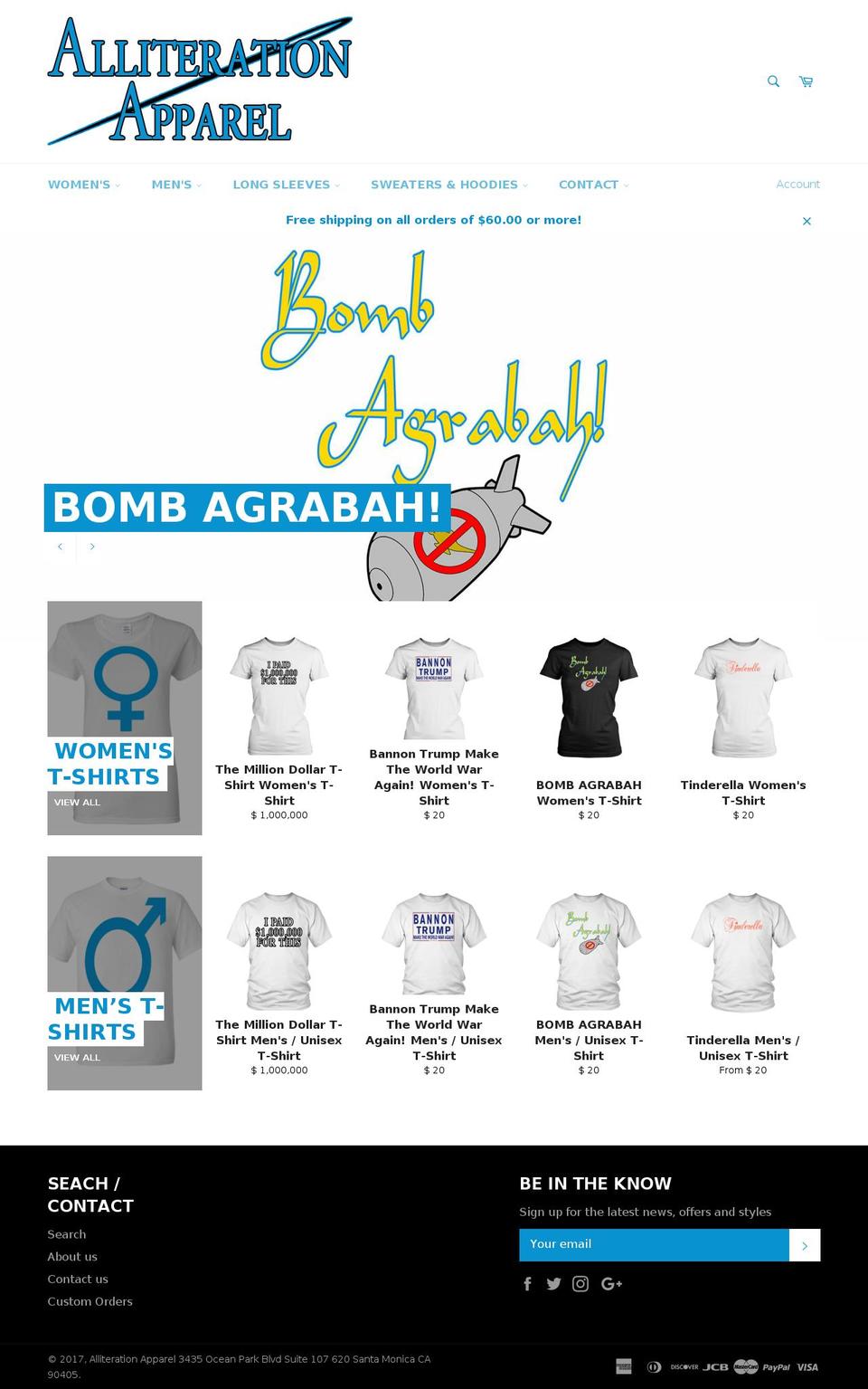 alliterationapparel.com shopify website screenshot