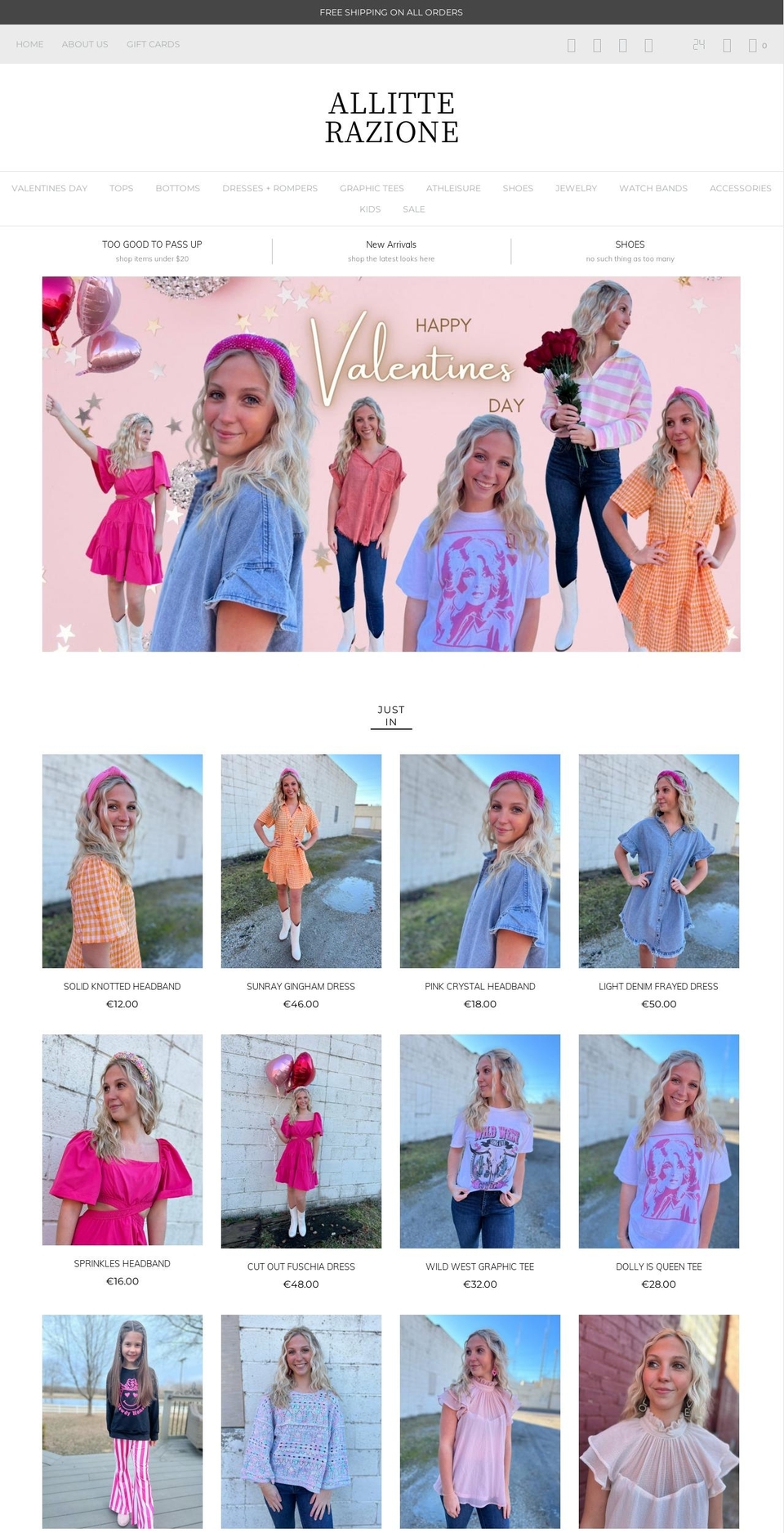 allitterazione.com shopify website screenshot