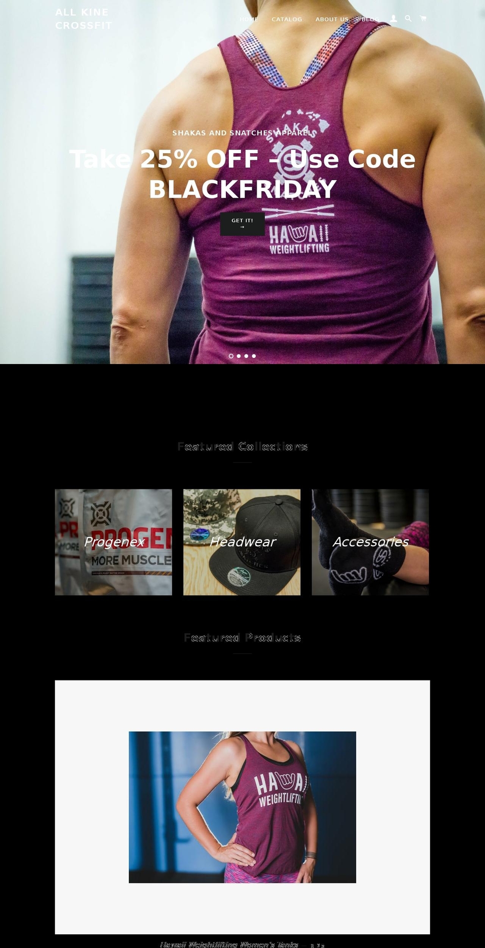 allkinecrossfitstore.com — Shopify storefront screenshot