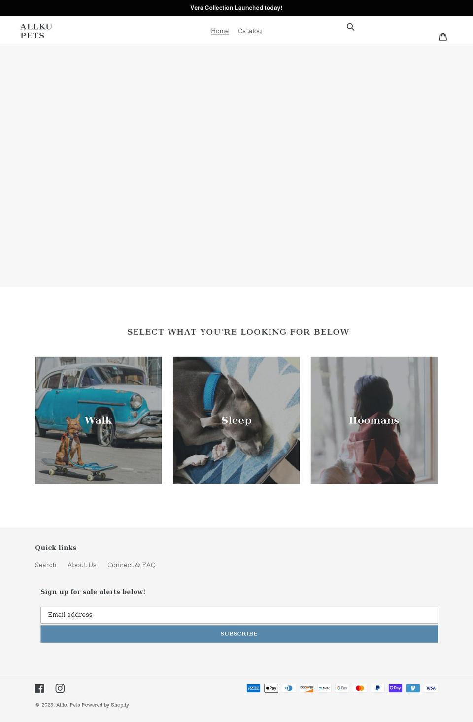 allkupets.com shopify website screenshot