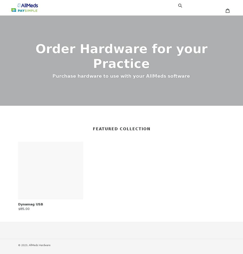 allmeds-paysimple.com shopify website screenshot