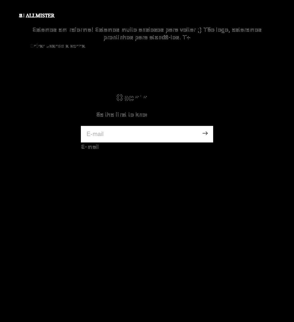 allmister.com shopify website screenshot