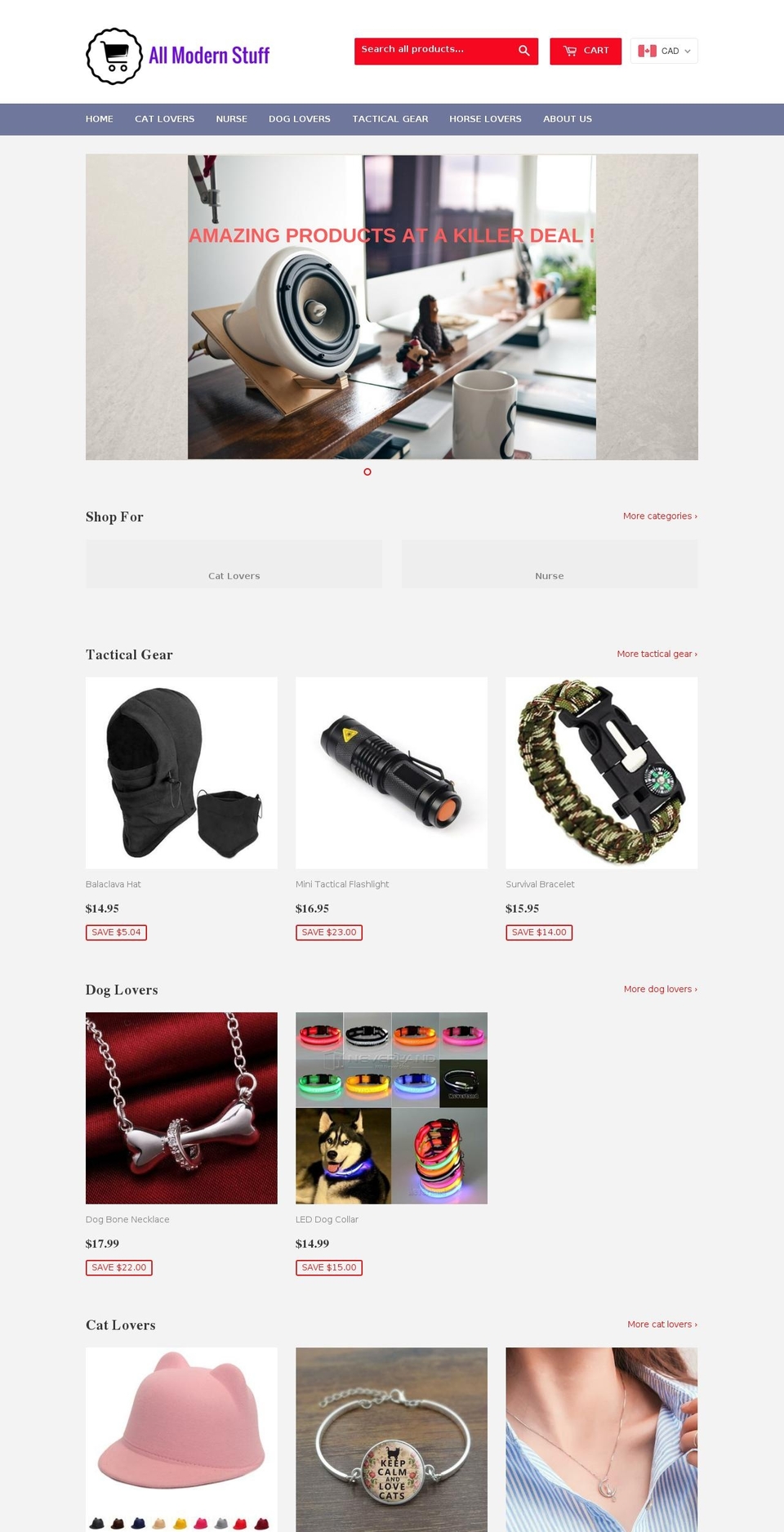 allmodernstuff.com shopify website screenshot