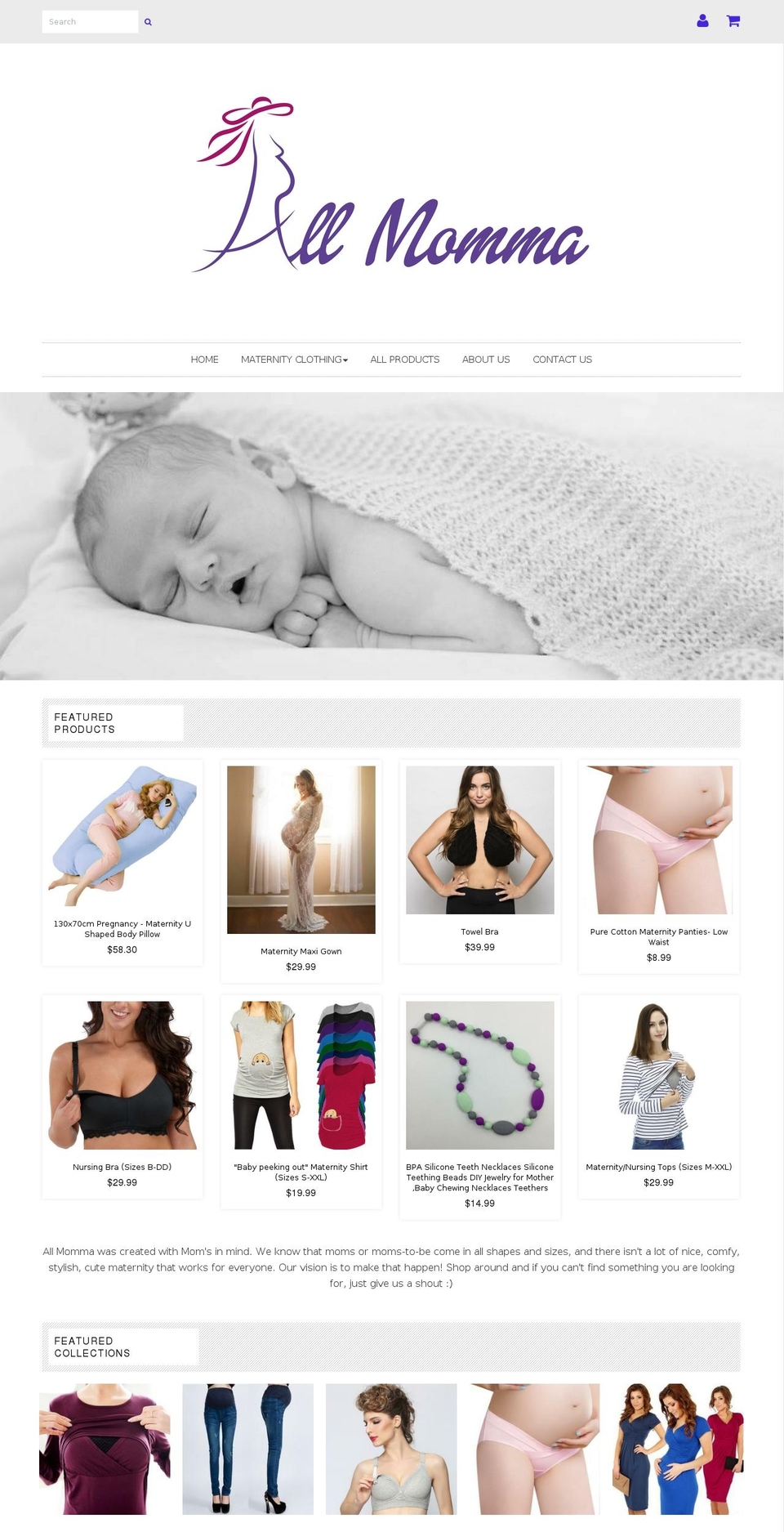 allmomma.com — Shopify storefront screenshot