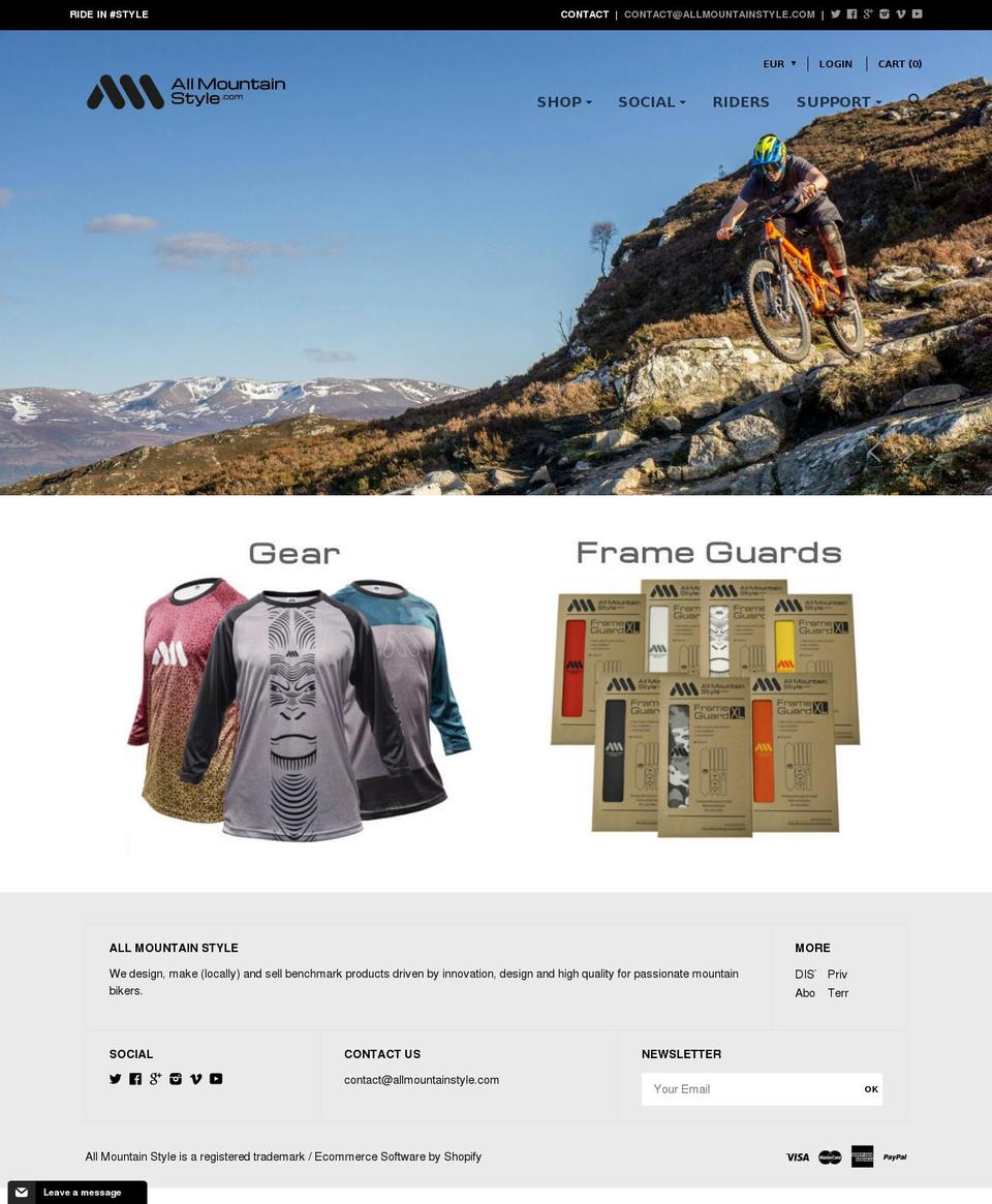 allmountainstyle.com shopify website screenshot