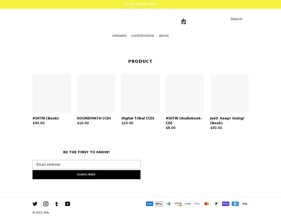 allmusicon.com shopify website screenshot