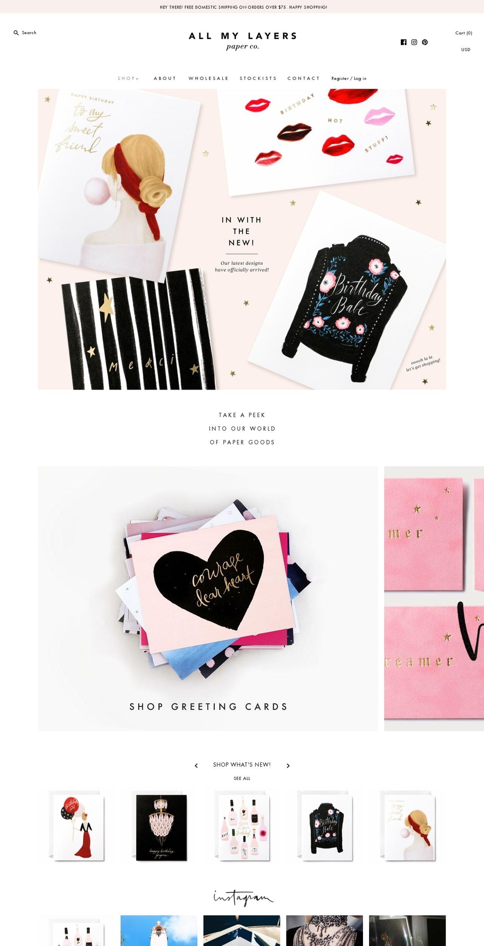 allmylayers.com shopify website screenshot