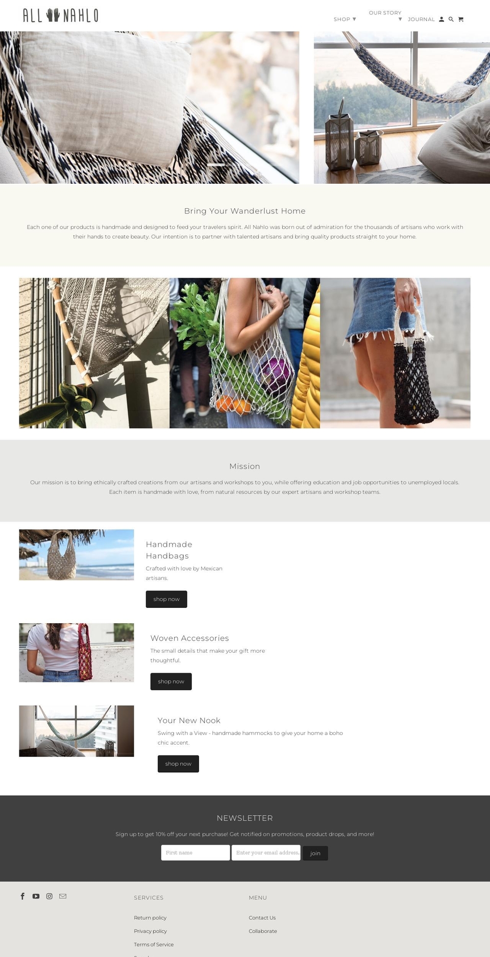 allnahlo.myshopify.com shopify website screenshot