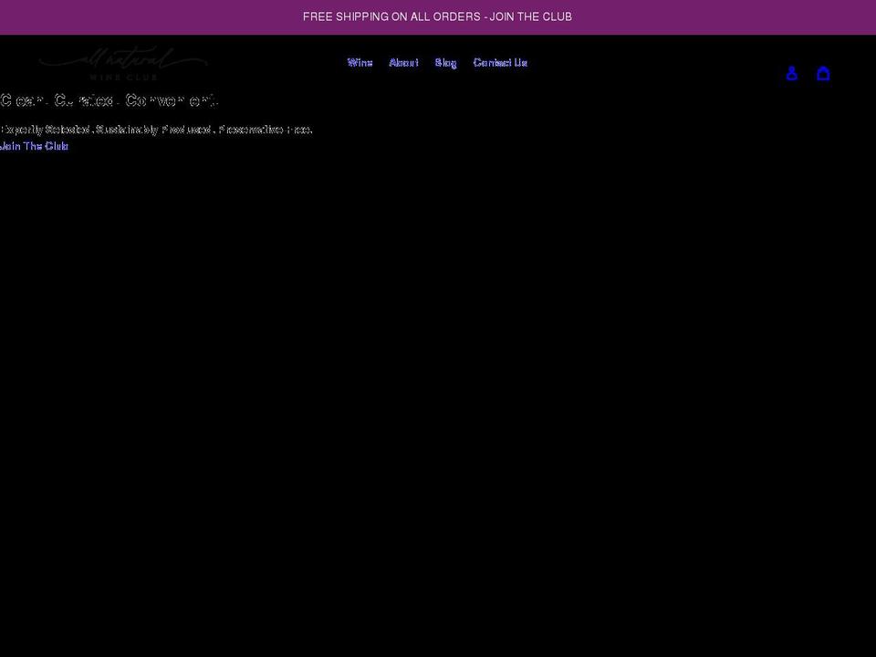 allnaturalwineclub.com shopify website screenshot