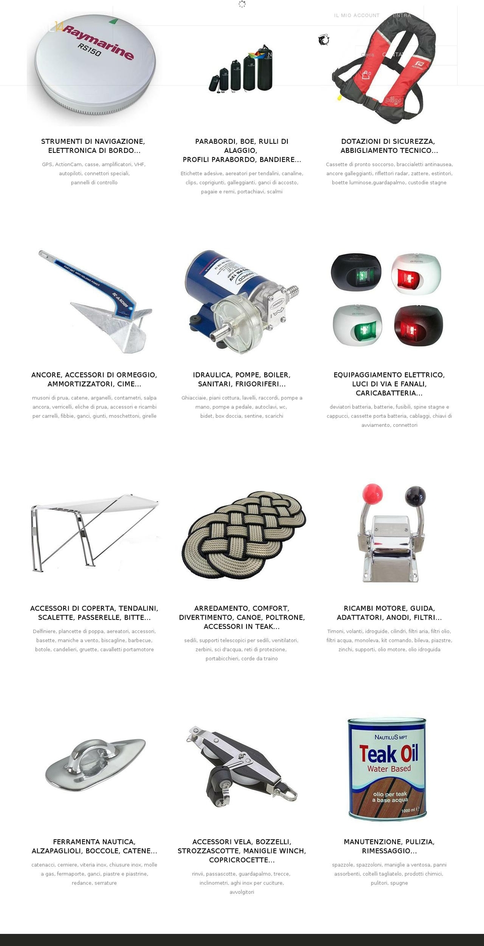 allnautics.com shopify website screenshot