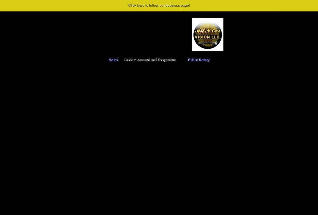 allnonevisionllc.com shopify website screenshot