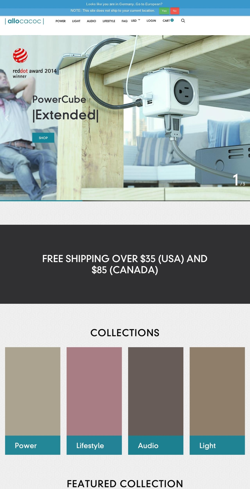 allocacoc-usa.com — Shopify storefront screenshot