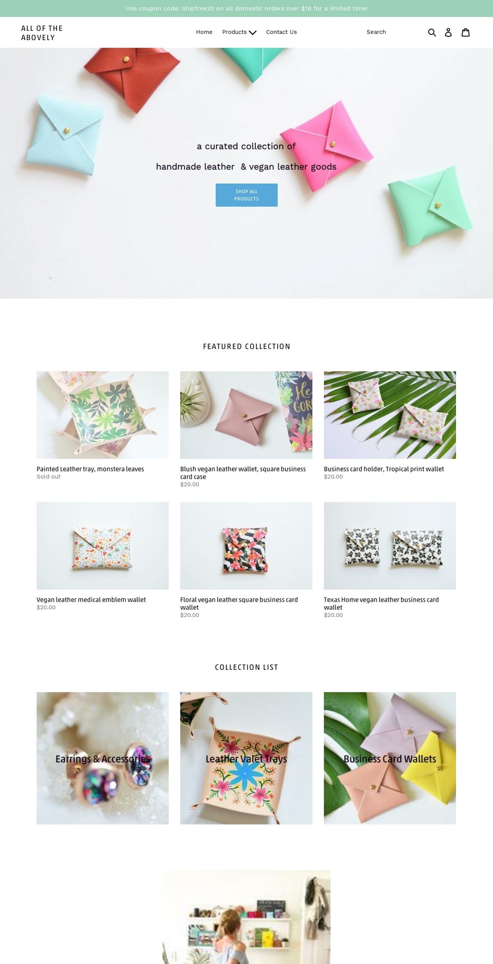 alloftheabovely.com — Shopify storefront screenshot