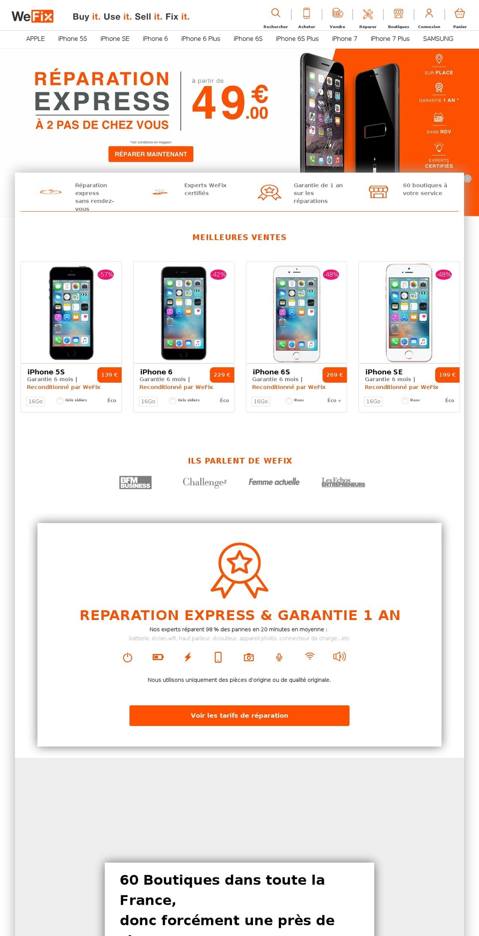 allosmartphone.fr shopify website screenshot