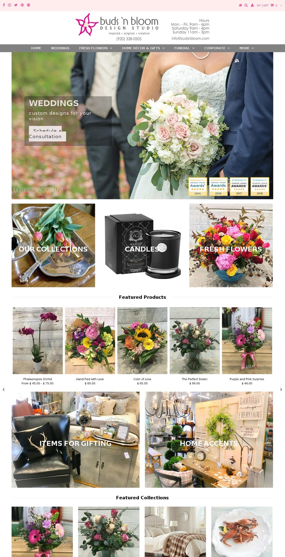 allouezflorist.biz shopify website screenshot