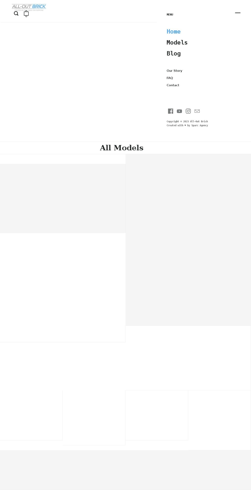 alloutbrick.com shopify website screenshot