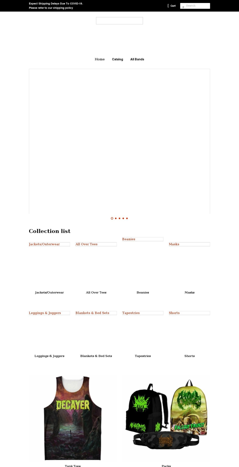 alloverbrutality.com shopify website screenshot