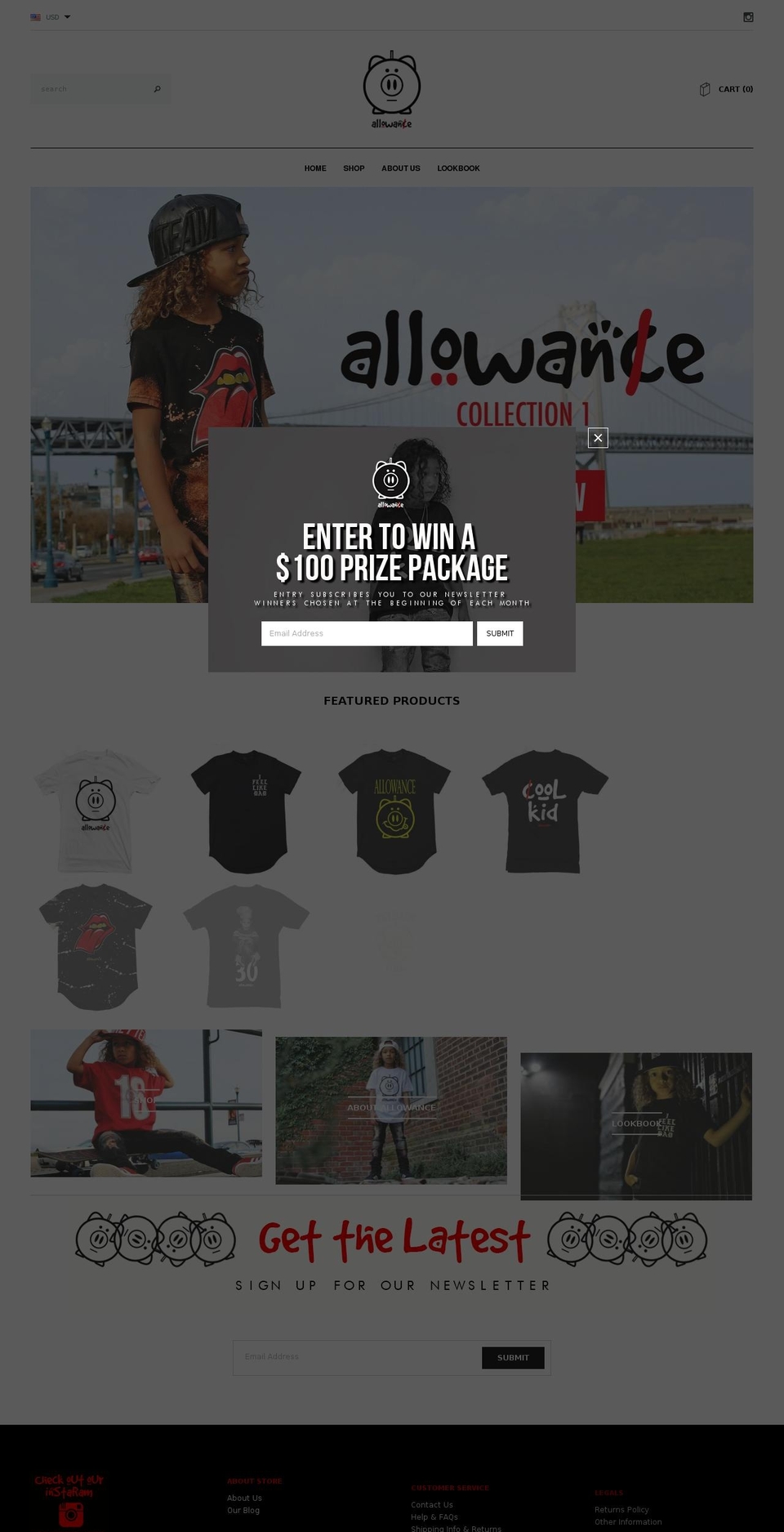 allowanceclothing.com — Shopify storefront screenshot