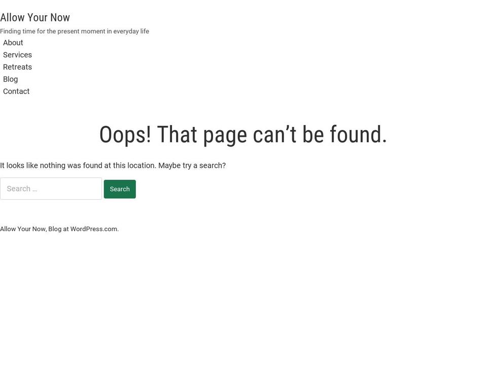 allowyournow.com — Shopify storefront screenshot