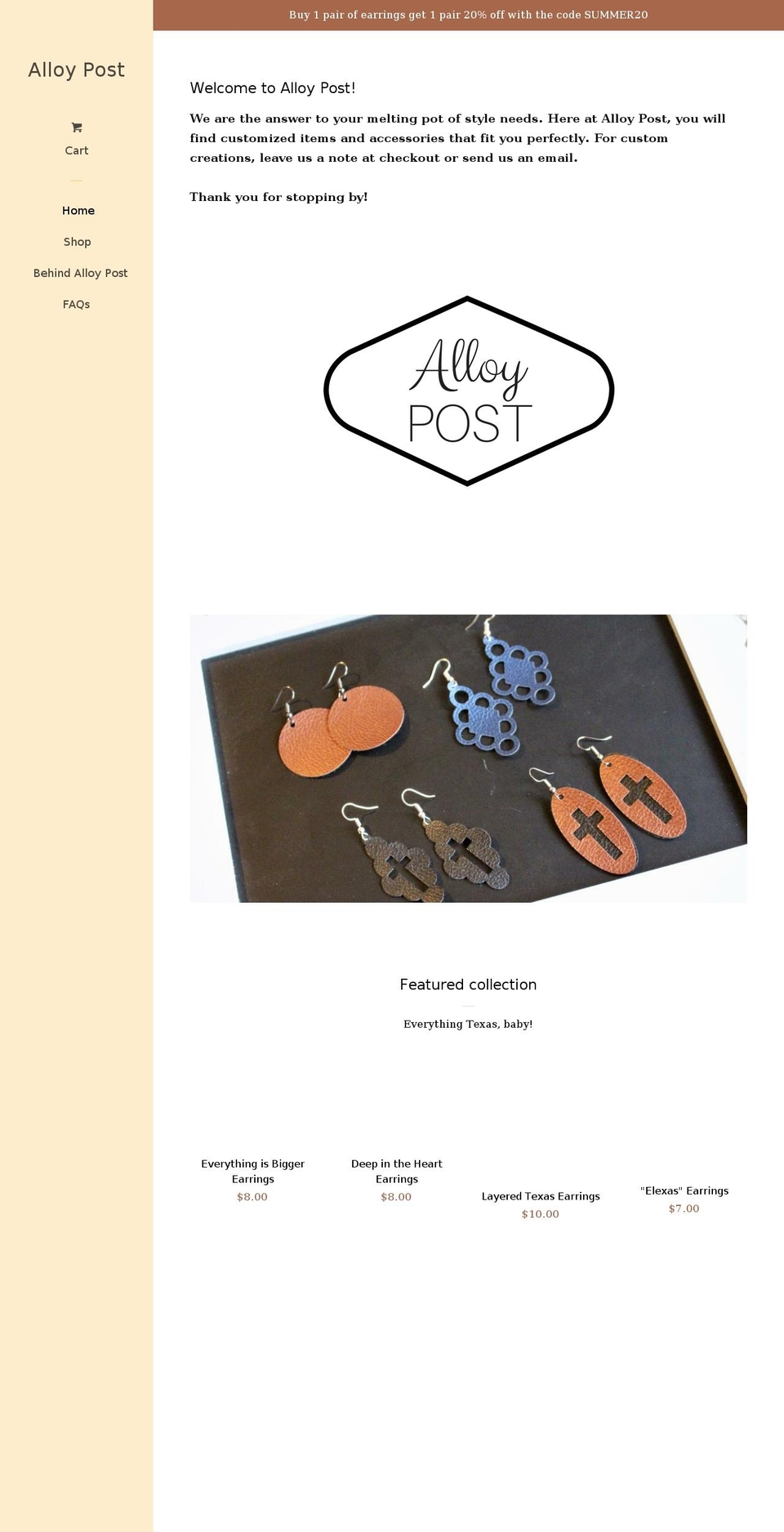 alloypost.com — Shopify storefront screenshot