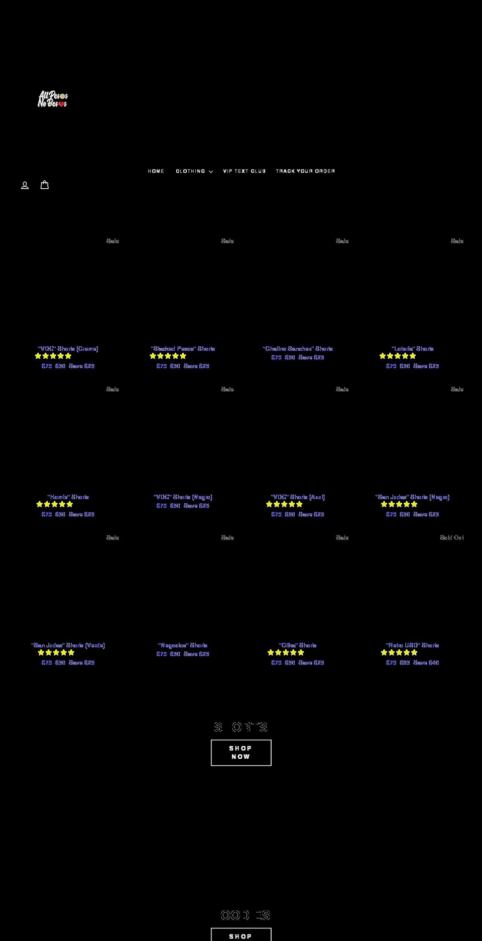 allpesosnobesos.com shopify website screenshot