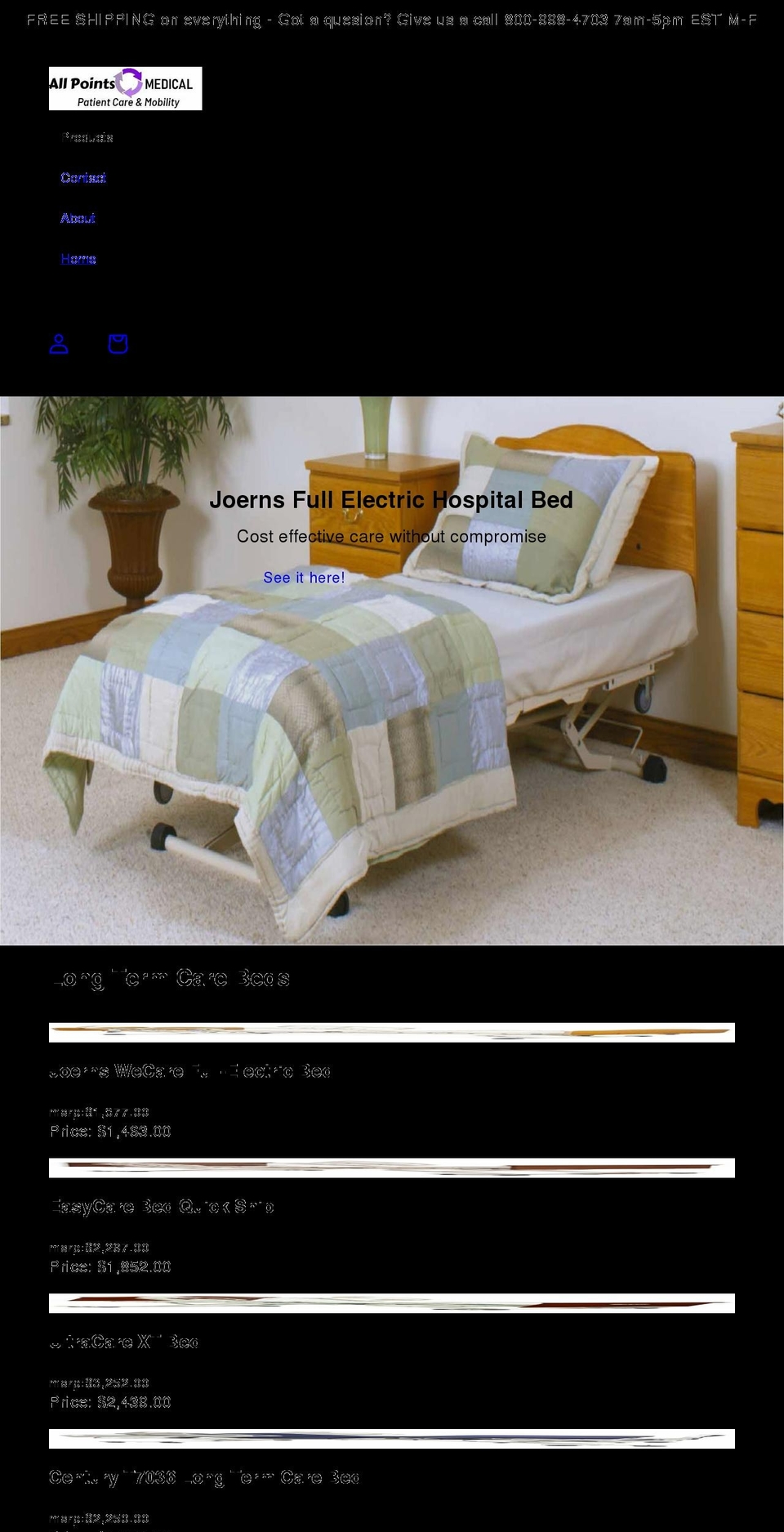 allpointsmedical.com shopify website screenshot