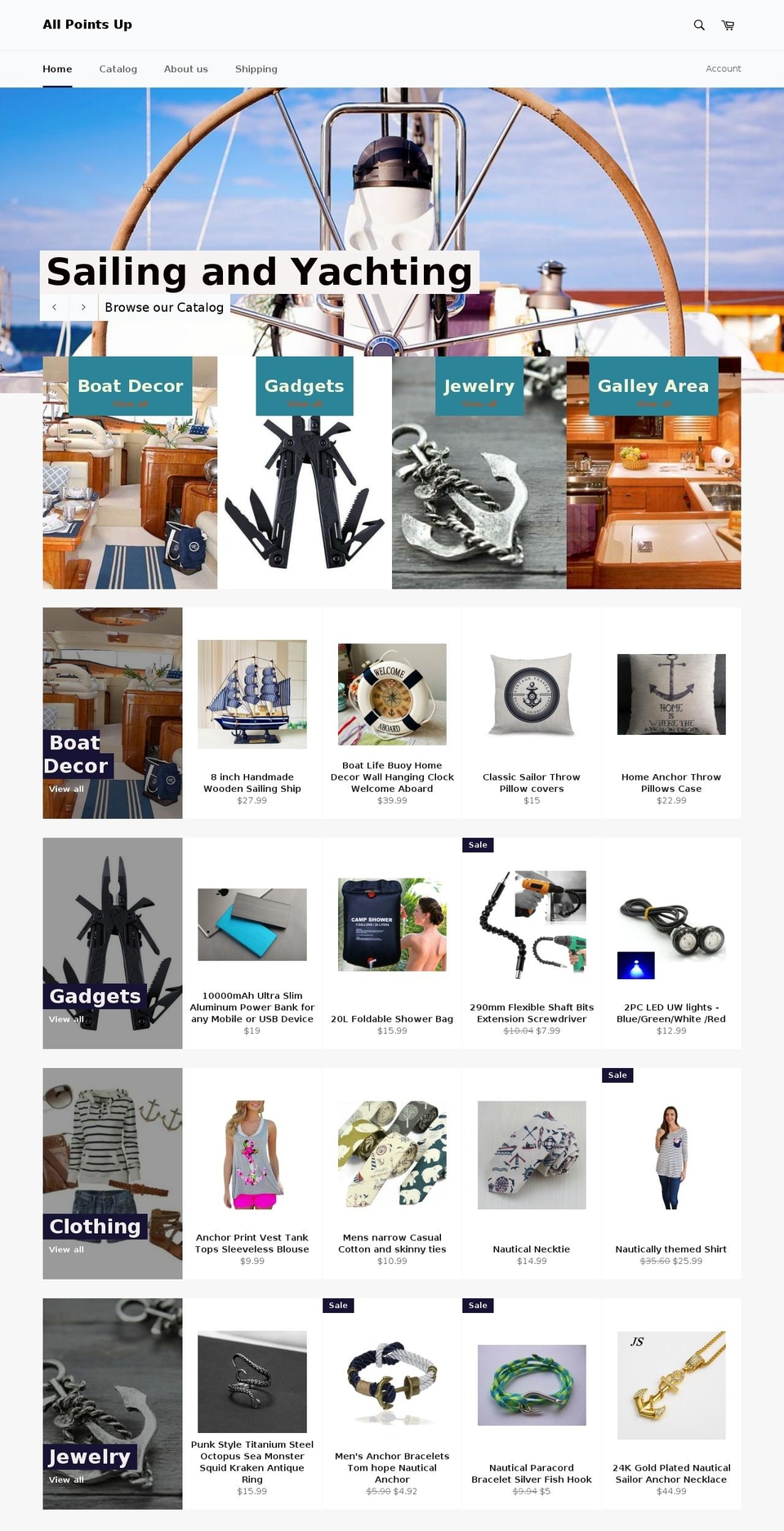 allpointsup.com shopify website screenshot