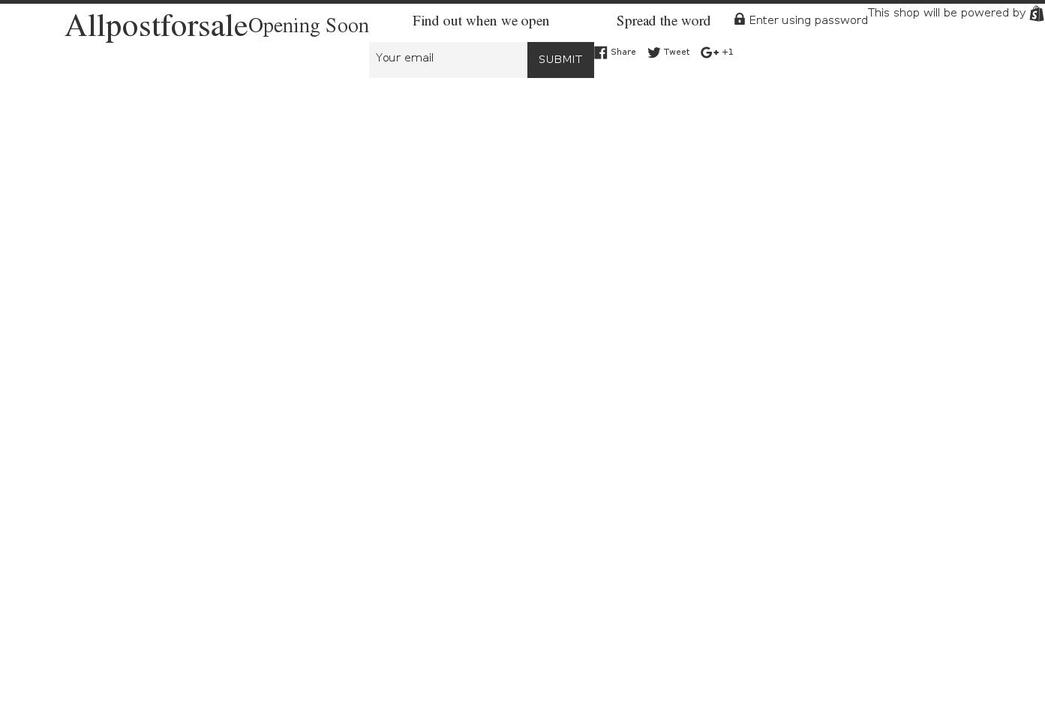 allpostforsale.com shopify website screenshot