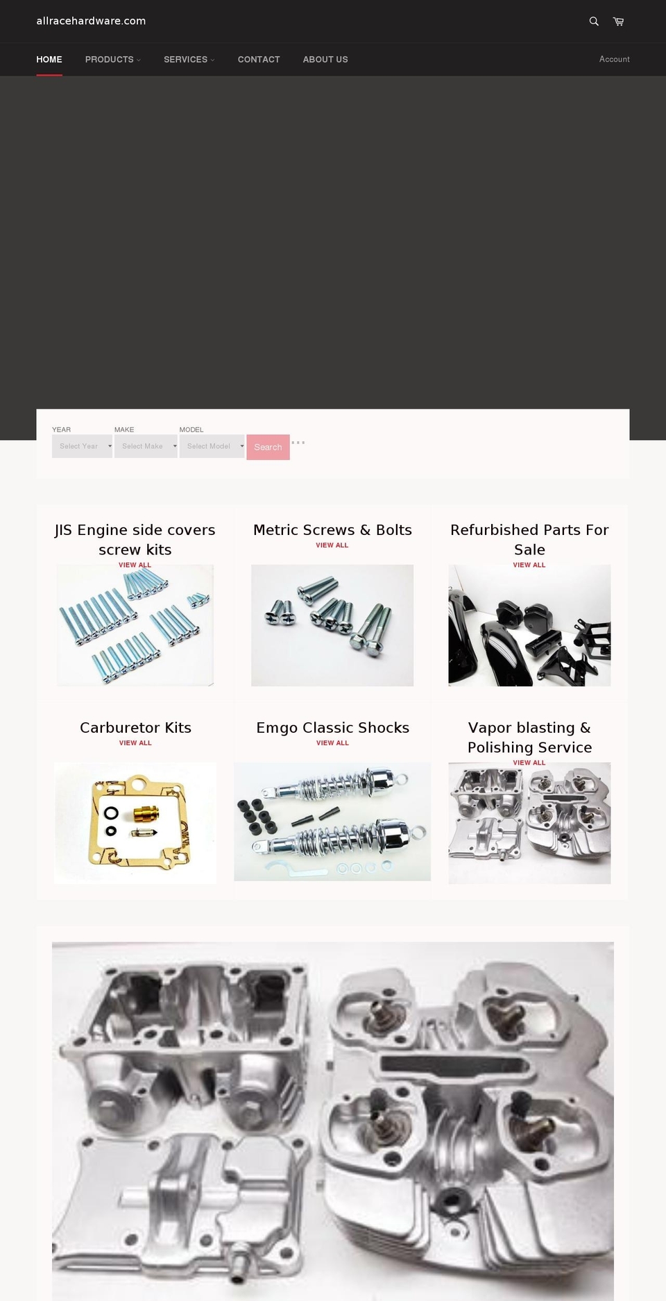 allracehardware.com — Shopify storefront screenshot