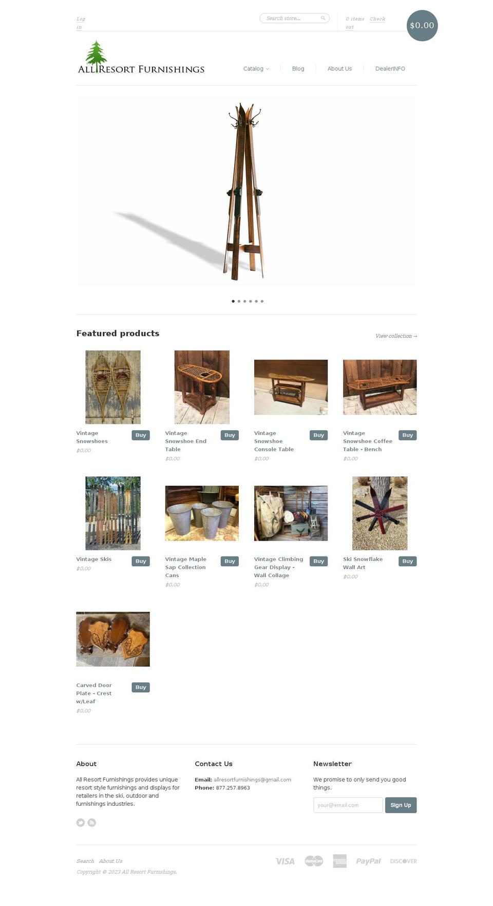 allresortfurnishings.com shopify website screenshot