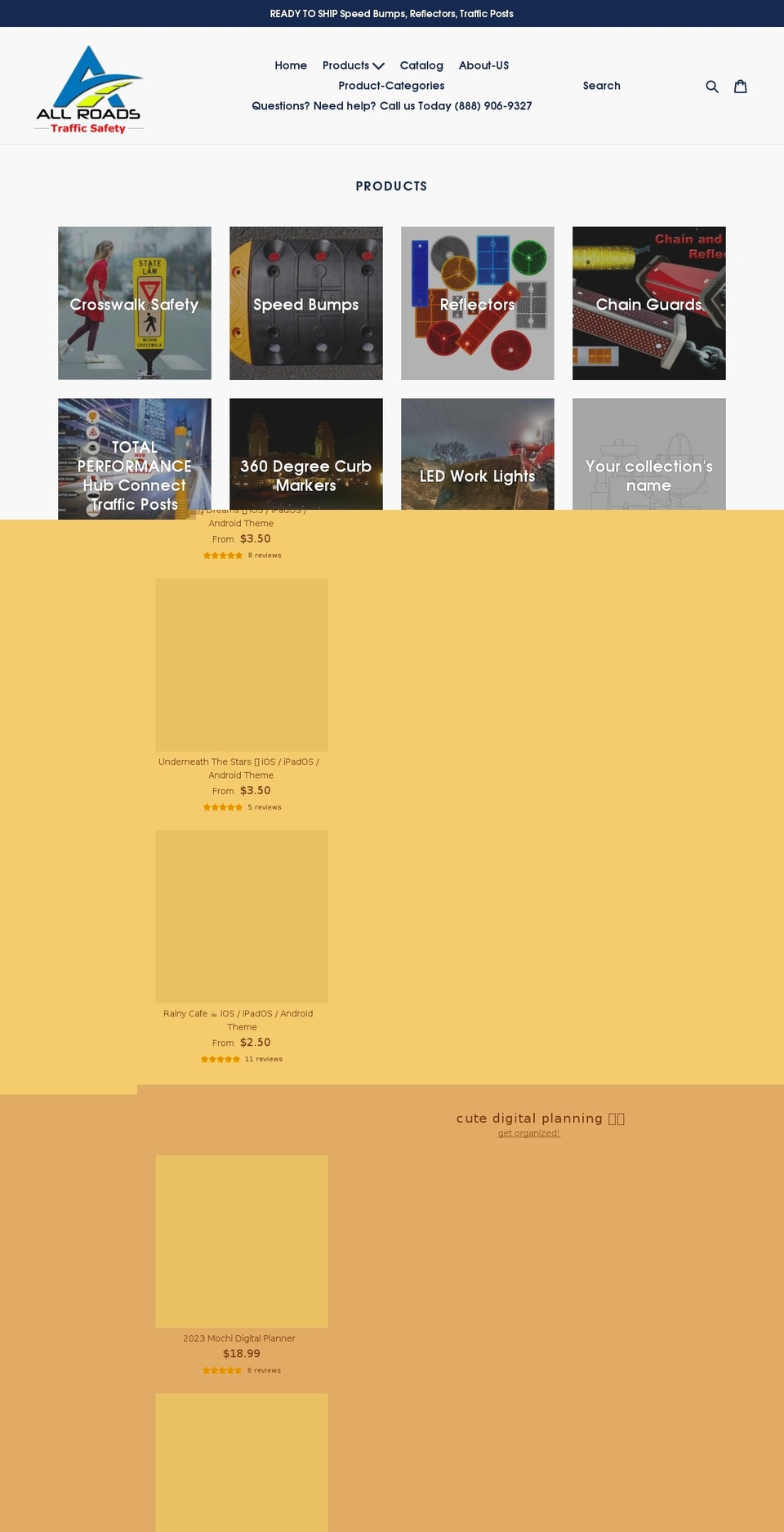 allroadstrafficsafety.com shopify website screenshot