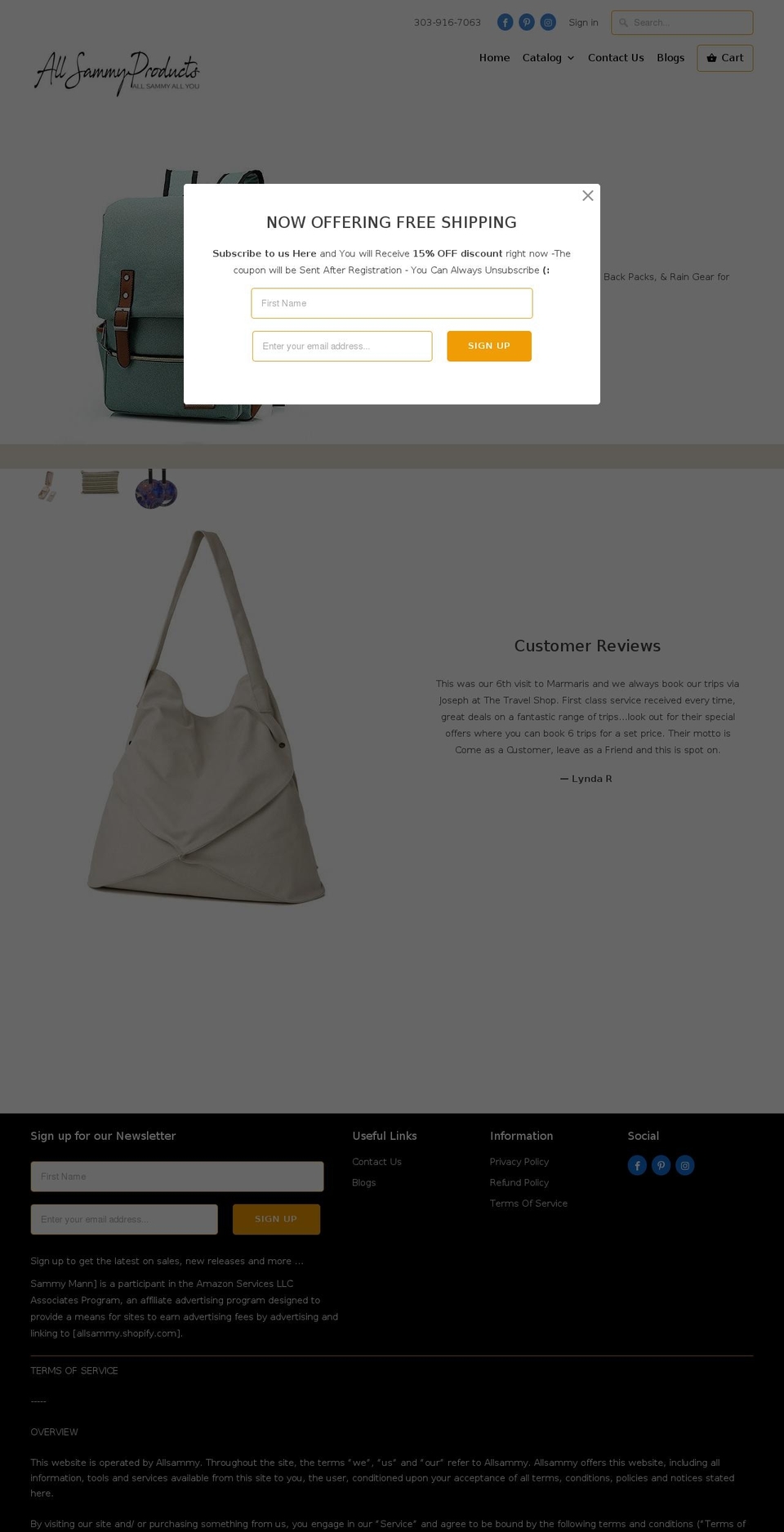 allsammy.com — Shopify storefront screenshot