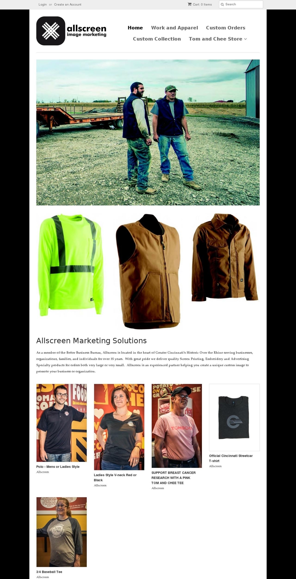 allscreen.co shopify website screenshot