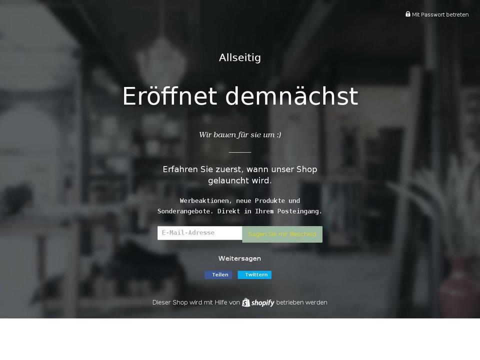 allseitig.de shopify website screenshot