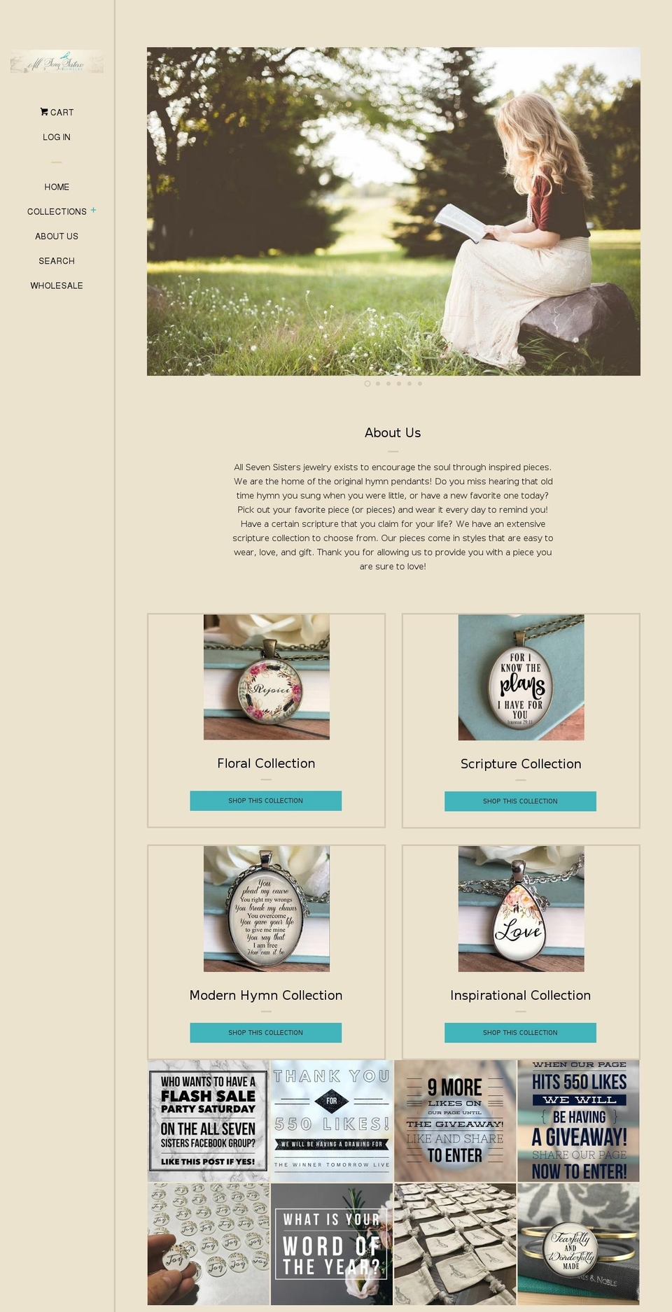 allsevensisters.com — Shopify storefront screenshot