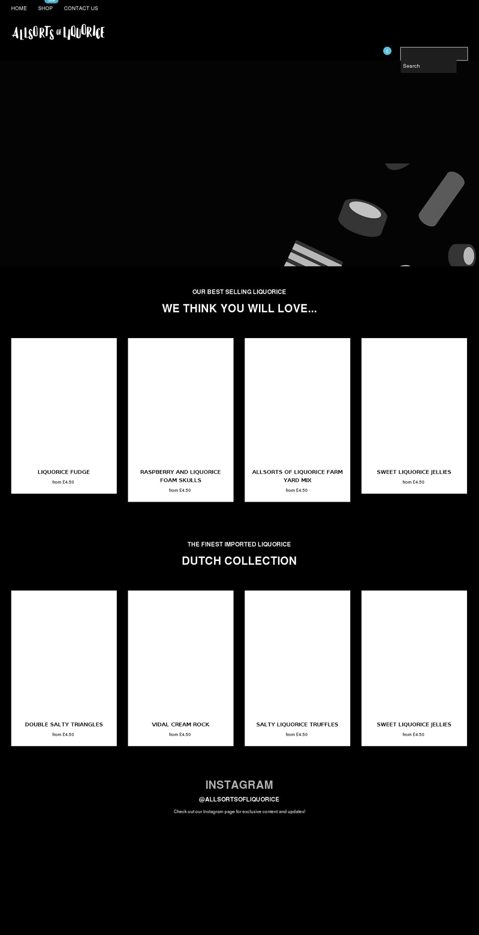 allsortsofliquorice.com shopify website screenshot