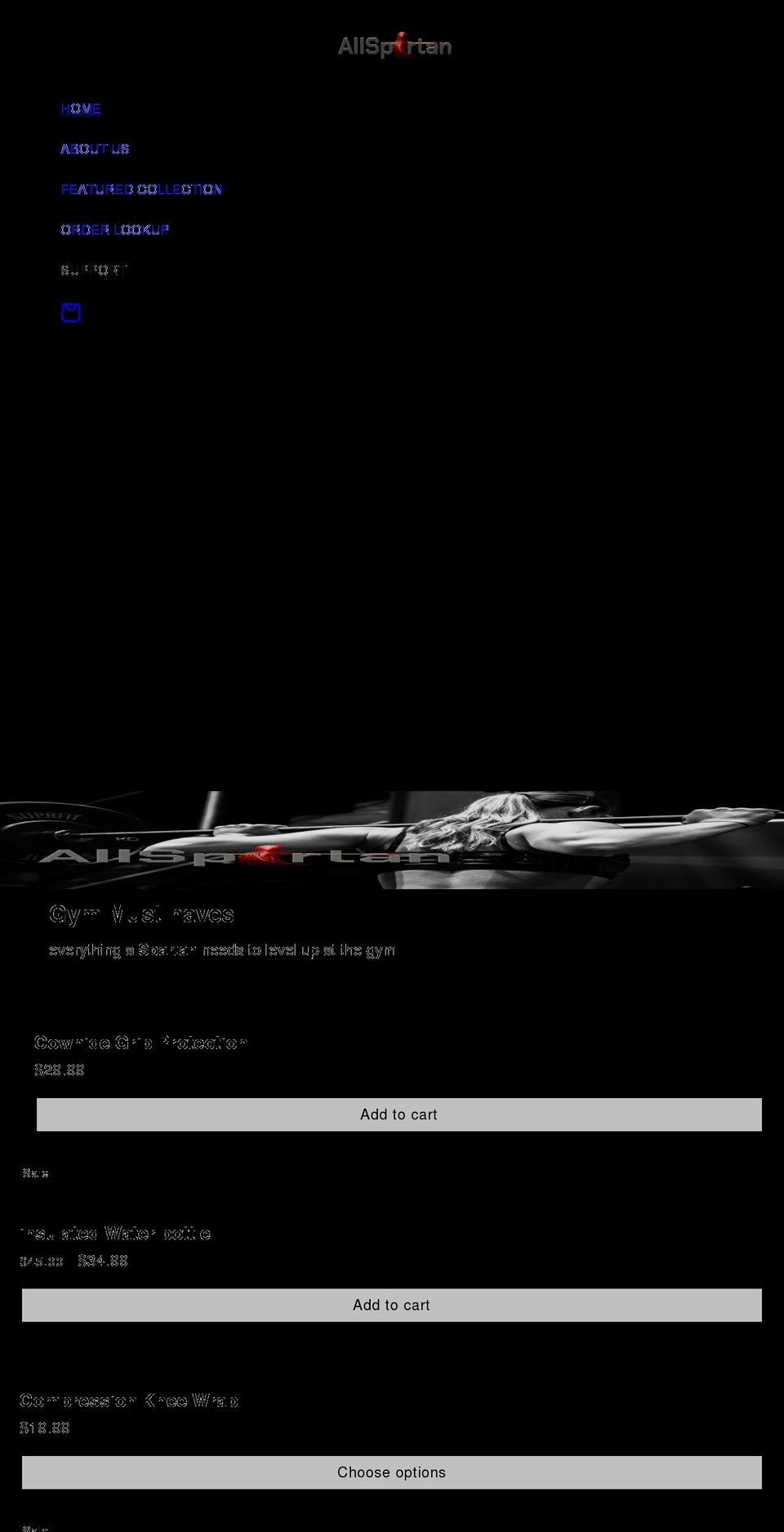 allspartan.com shopify website screenshot