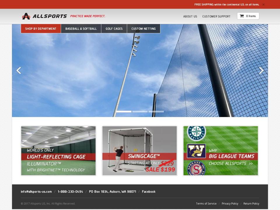 allsports-us.com shopify website screenshot