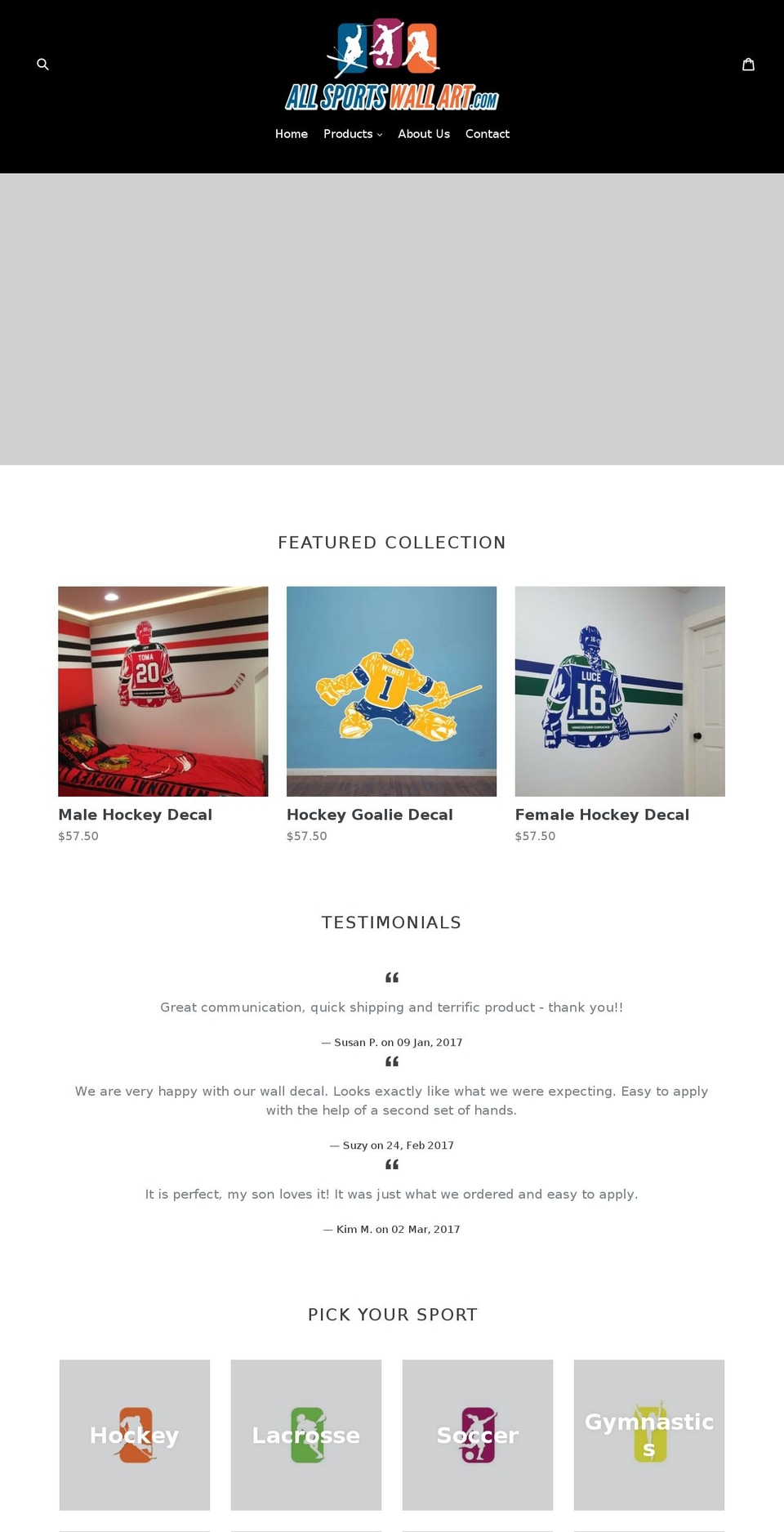 allsportswallart.com — Shopify storefront screenshot