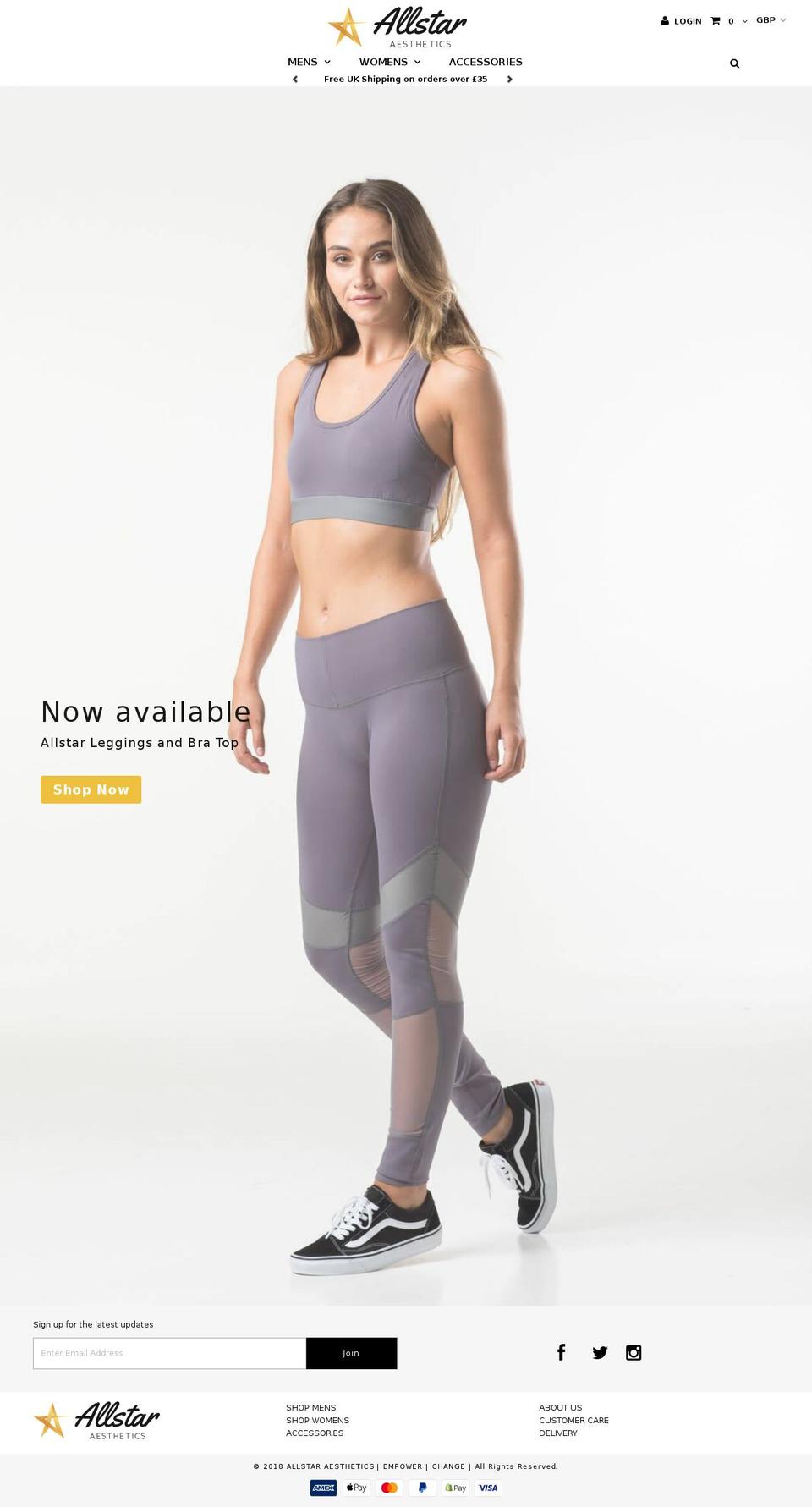 allstaraesthetics.com — Shopify storefront screenshot