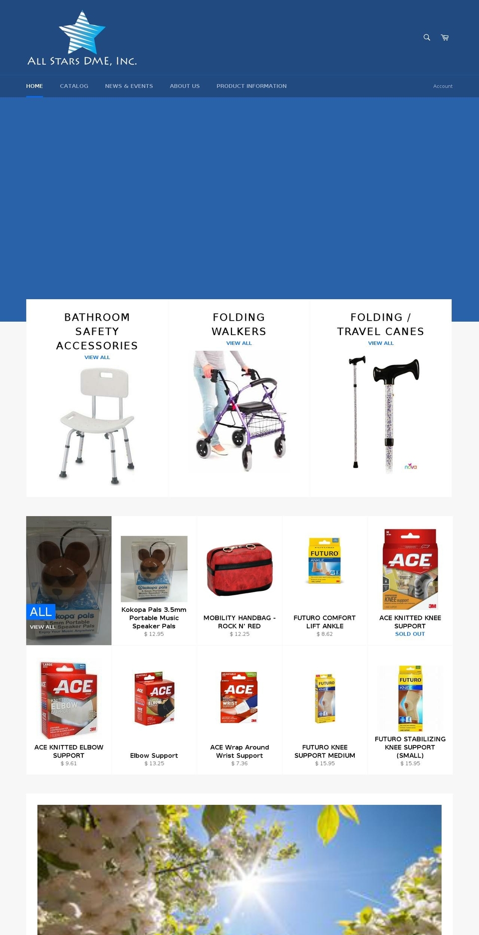 allstarsmedical.com — Shopify storefront screenshot